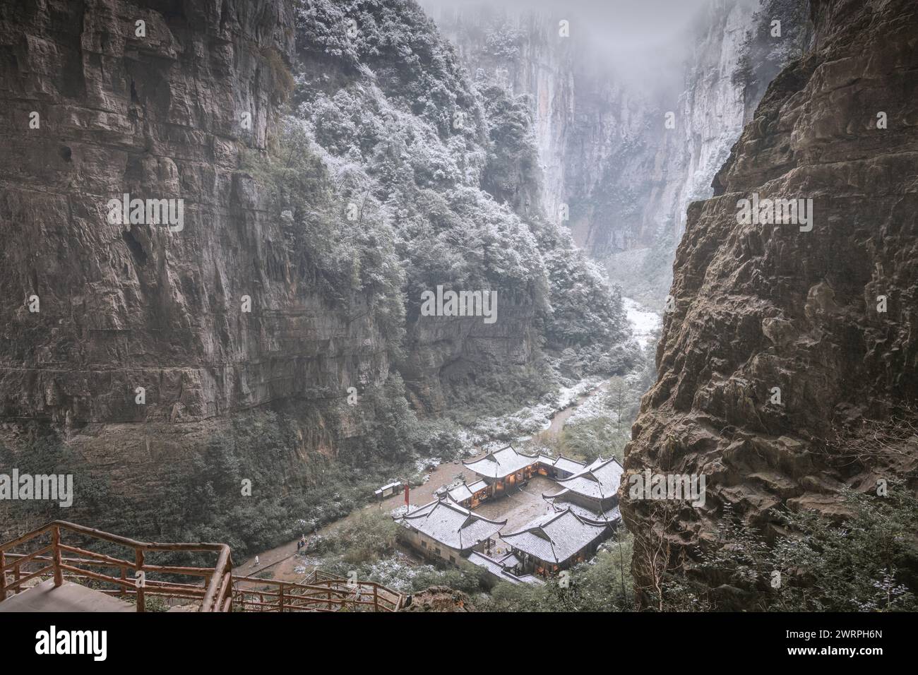 Parc national de Wulong, le Karst de Wulong est un paysage situé dans les limites du comté de Wulong, Chongqing lieu le plus célèbre de la vallée en chine Worl Banque D'Images