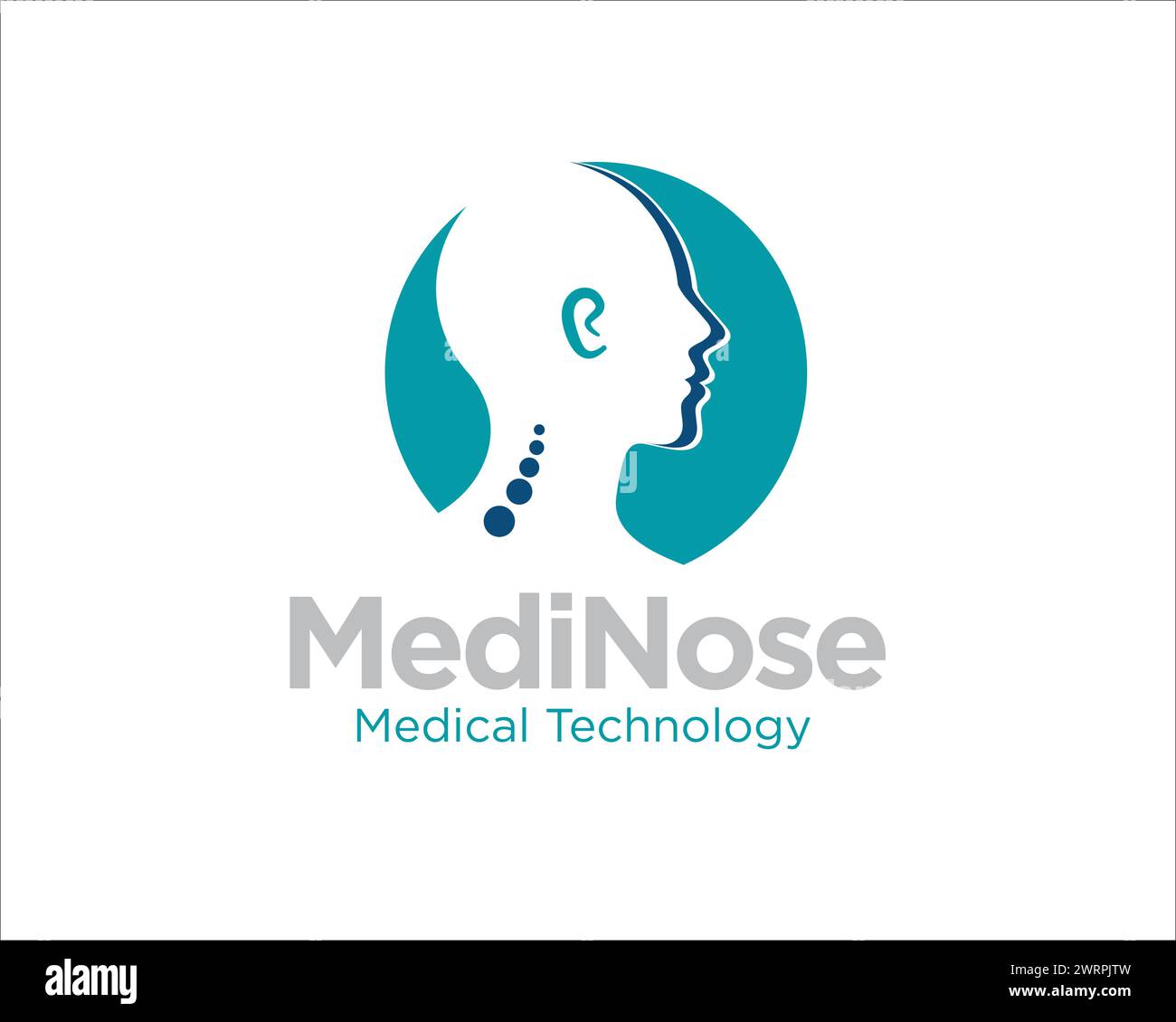 conceptions de logo de santé du nez médical pour le service de santé Illustration de Vecteur