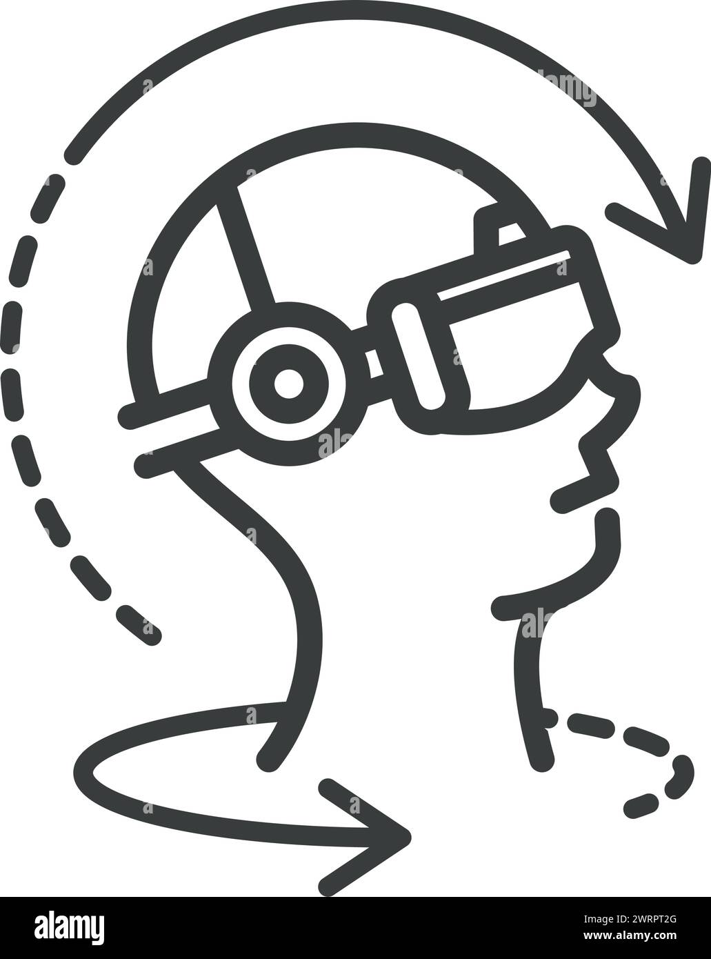 icône utilisateur de réalité virtuelle Illustration de Vecteur