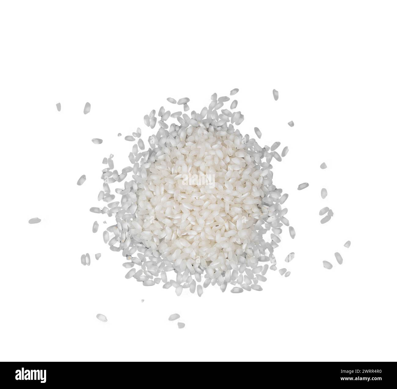 un tas de grains de riz sur un fond transparent Banque D'Images