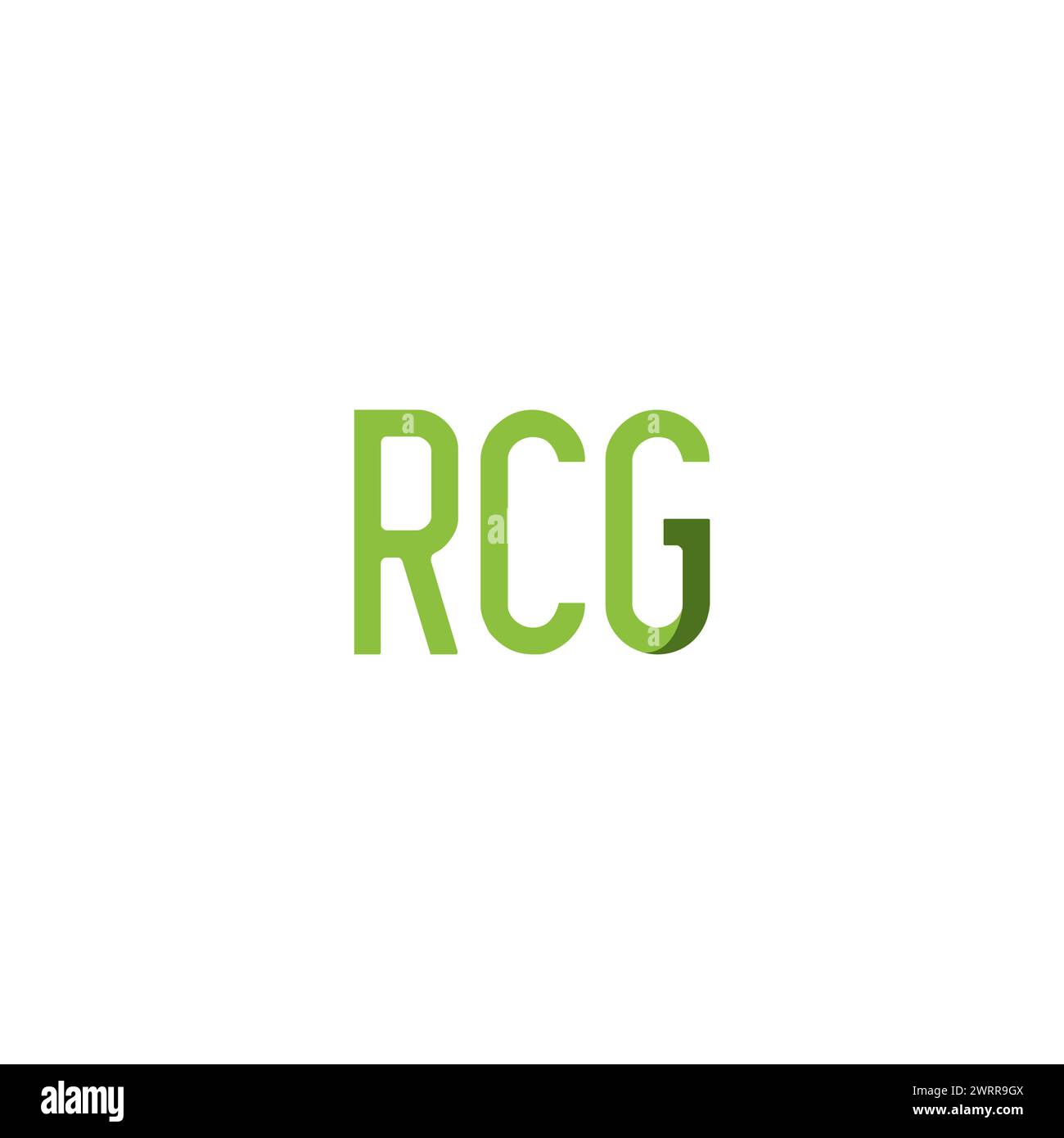 Logo RCG avec couleur verte. Icône lettre R. Illustration de Vecteur