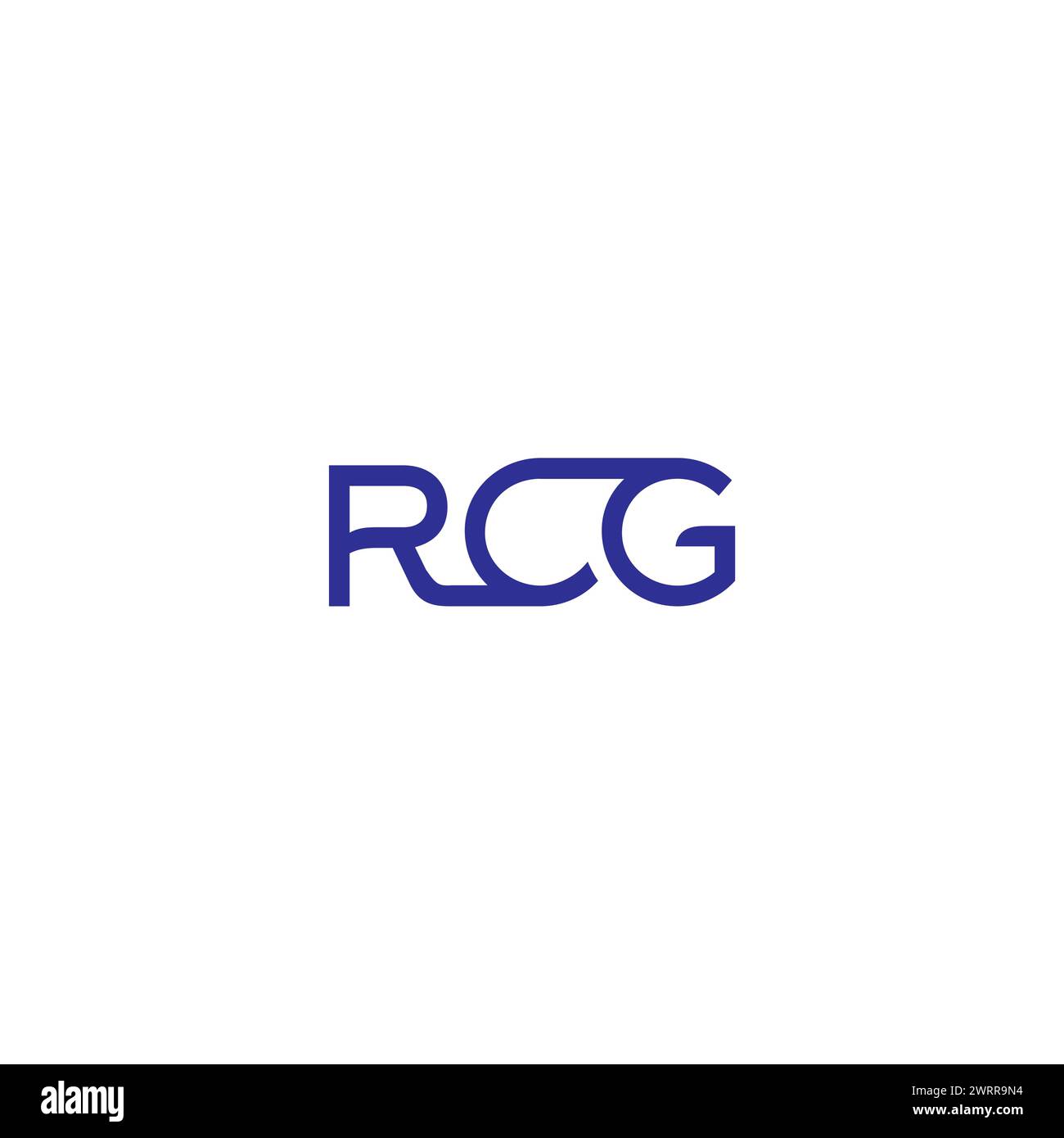 RCG logo Design simple. Icône lettre R. Illustration de Vecteur