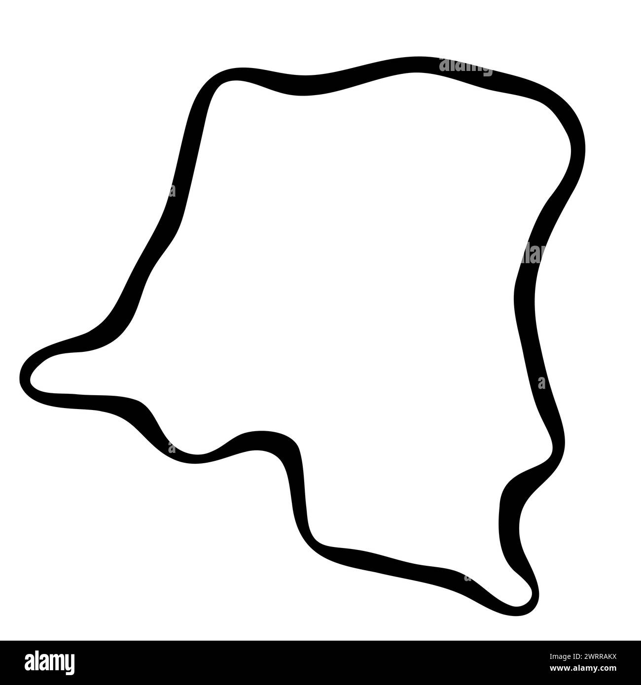 République démocratique du Congo carte simplifiée du pays. Contour lisse d'encre noire sur fond blanc. Icône vectorielle simple Illustration de Vecteur République démocratique du Congo carte simplifiée du pays. Contour lisse d'encre noire sur fond blanc. Icône vectorielle simple Illustration de Vecteur