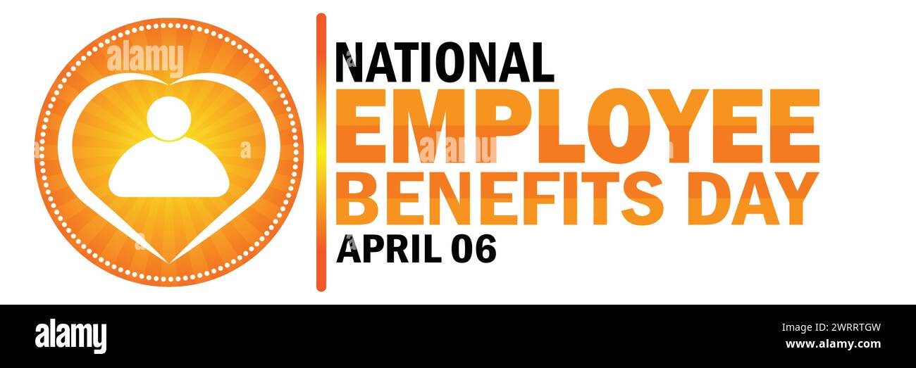 Journée nationale des avantages sociaux des employés. Convient pour carte de vœux, affiche et bannière. Illustration de Vecteur