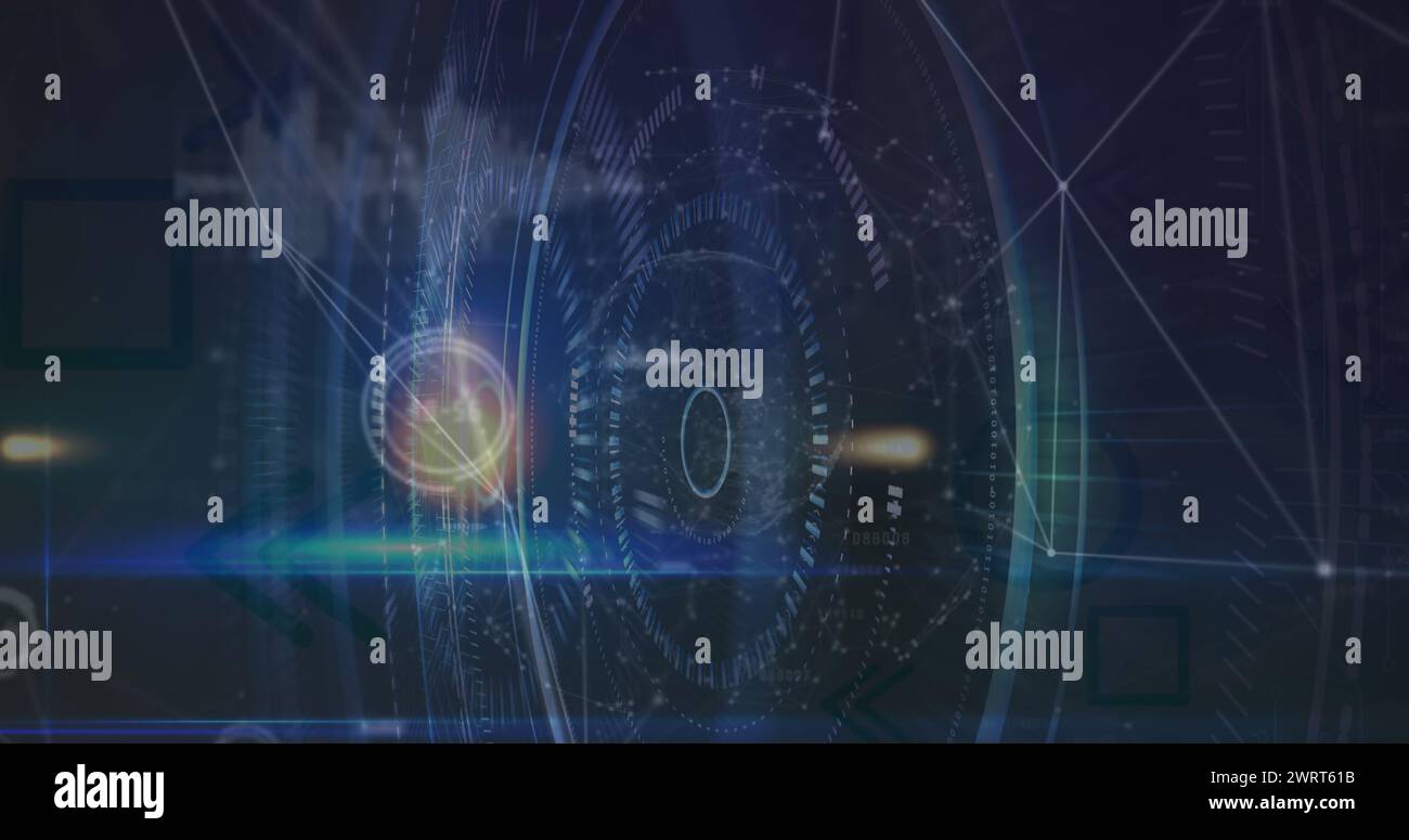 Image de l'acquisition de l'oscilloscope et du traitement des données Banque D'Images