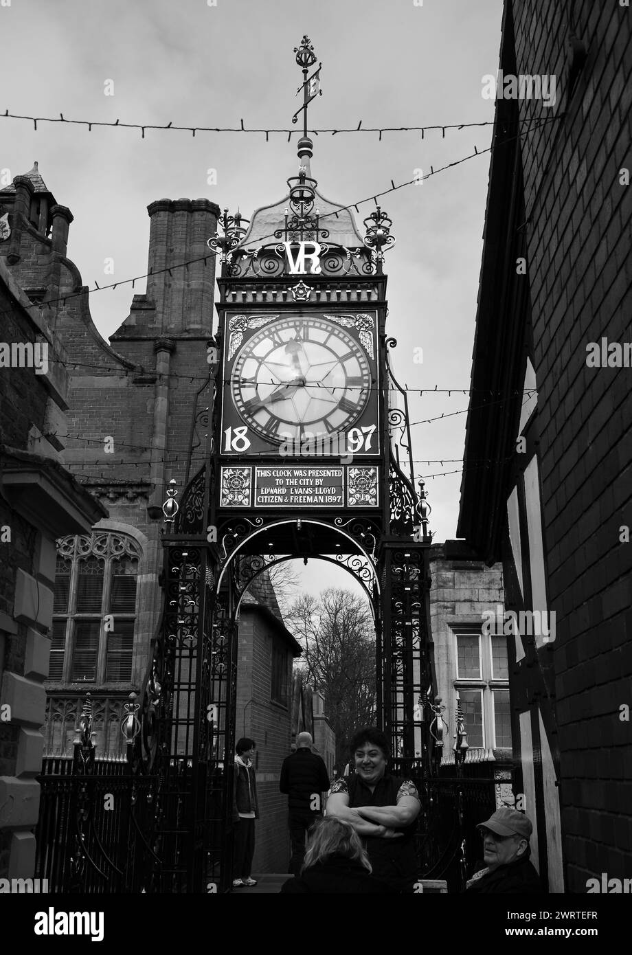 Photographie © Jamie Callister. Rues de la ville de Chester, Cheshire, Angleterre, 18 février 2024 Banque D'Images