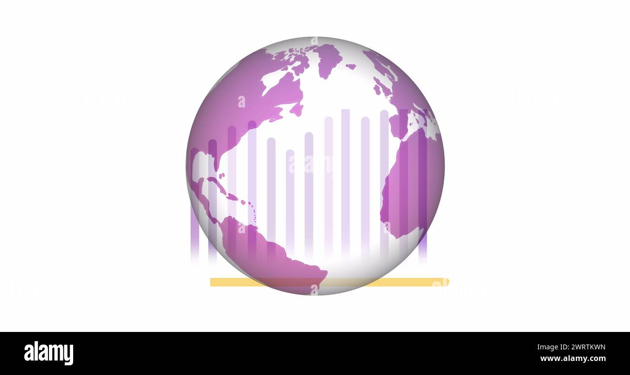 Image du traitement des données financières et des statistiques dans le monde entier Banque D'Images