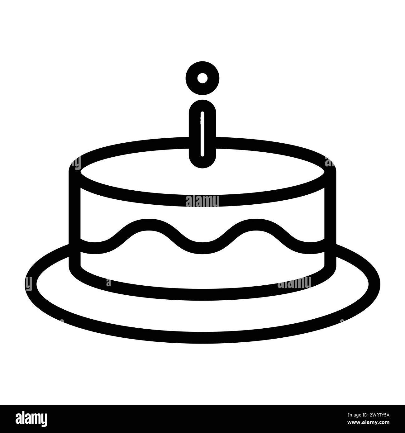 icône de gâteau vecteur noir sur fond blanc Illustration de Vecteur