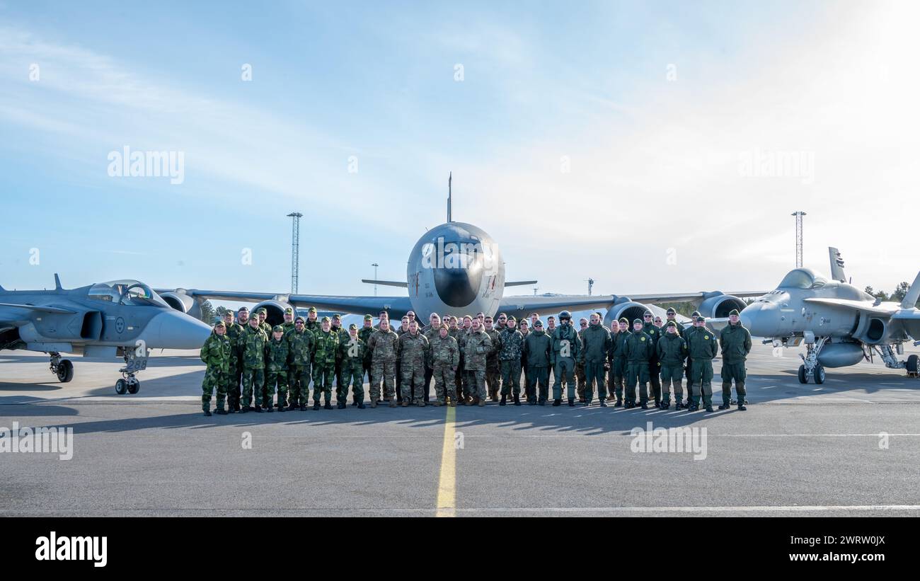 Des aviateurs de l'US Air Force affectés à la 914th Air ravitaillement Wing, Niagara Falls Air Reserve Station, New York Banque D'Images