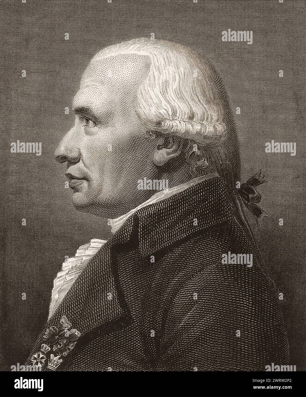 Gaspard Monge, comte de Péluse, 1746 – 1818, mathématicien français Banque D'Images