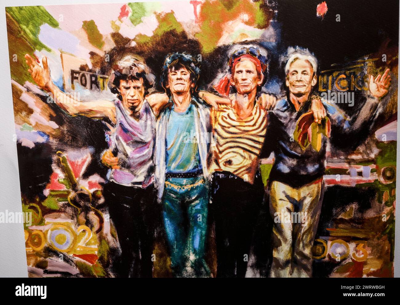 LES VÊTEMENTS RS NO.9 OFFICIELS ROLLING STONES À TOKYO Banque D'Images