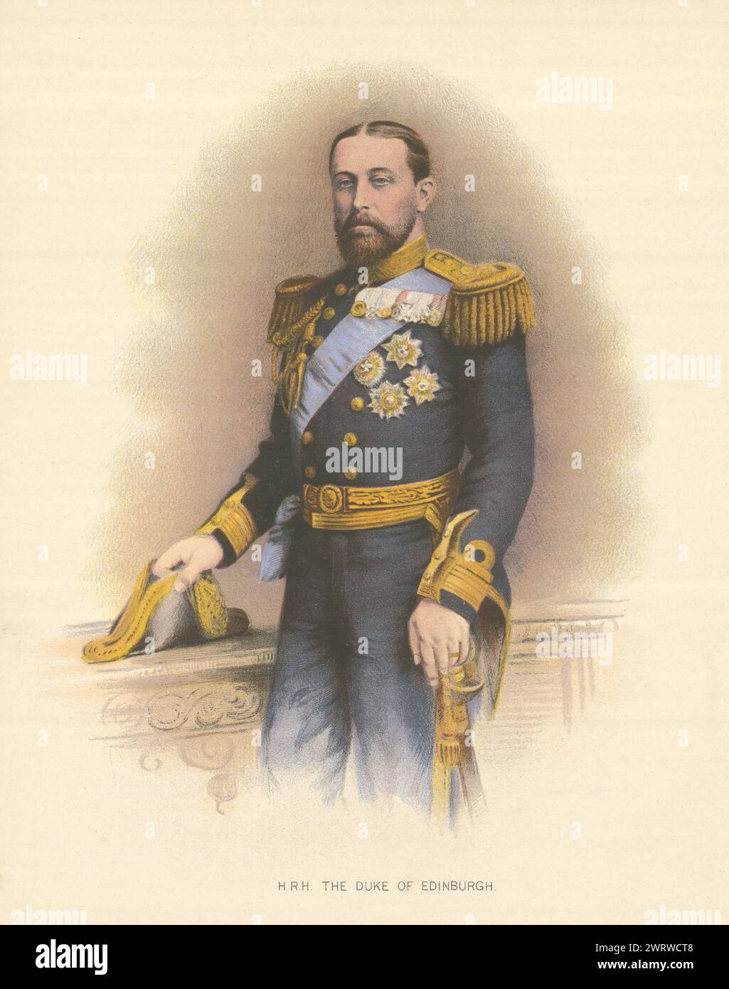 Le duc d'Édimbourg (Alfred, duc de Saxe-Cobourg & Gotha). Royal Navy 1893 Banque D'Images