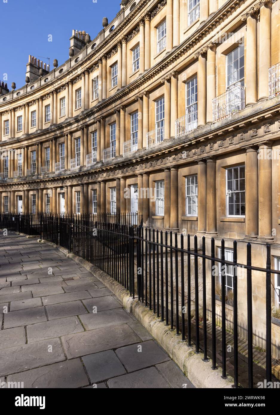 Merveilleuse architecture géorgienne The Circus Bath, Somerset, Angleterre, Royaume-Uni. Un site classé au patrimoine mondial de l'UNESCO. Banque D'Images