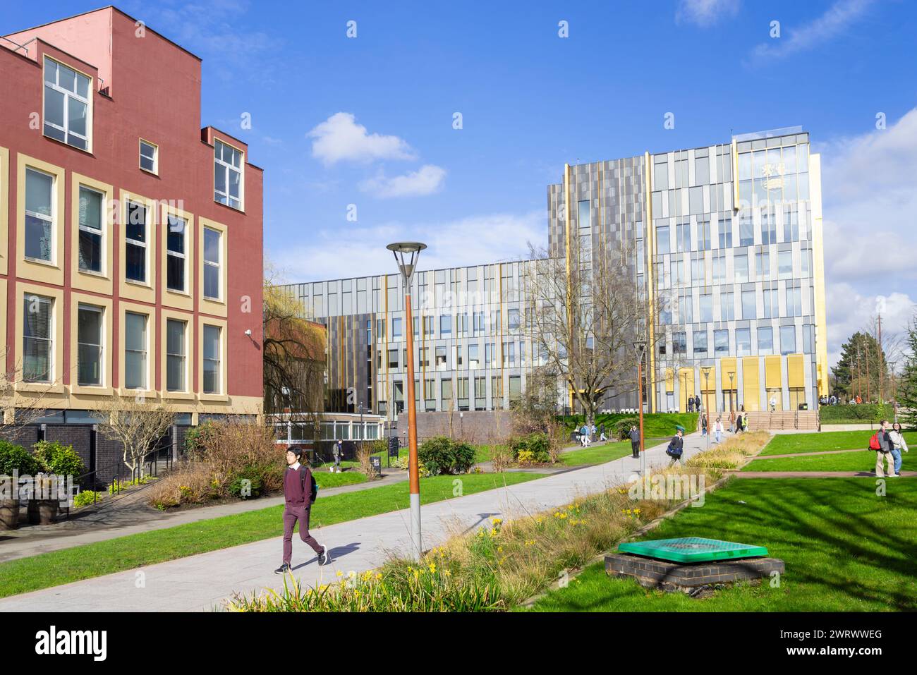 University of Birmingham University Campus main Library Building Staff House University Square Edgbaston Birmingham West Midlands Angleterre Royaume-Uni GB Europe Banque D'Images