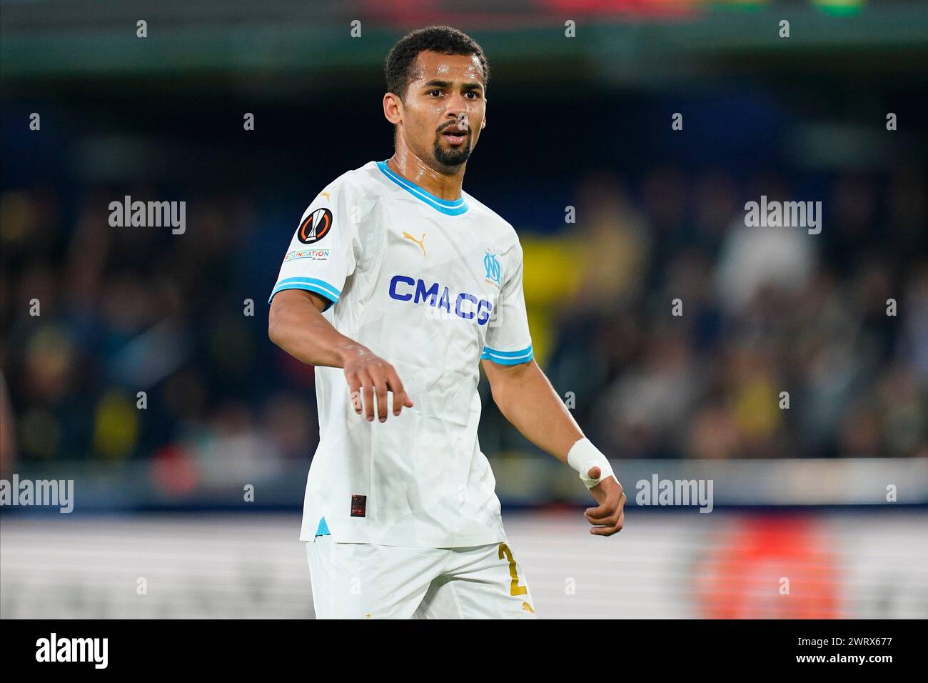 Villarreal, Espagne. 14 mars 2024. Jordan Veretout de l'Olympique Marseille lors du match de l'UEFA Europa League, Round of 16, deuxième manche, entre Villarreal CF et l'Olympique Marseille a joué au stade la Ceramica le 14 mars 2024 à Villarreal, Espagne. (Photo de Sergio Ruiz/PRESSINPHOTO) crédit : AGENCE SPORTIVE PRESSINPHOTO/Alamy Live News Banque D'Images