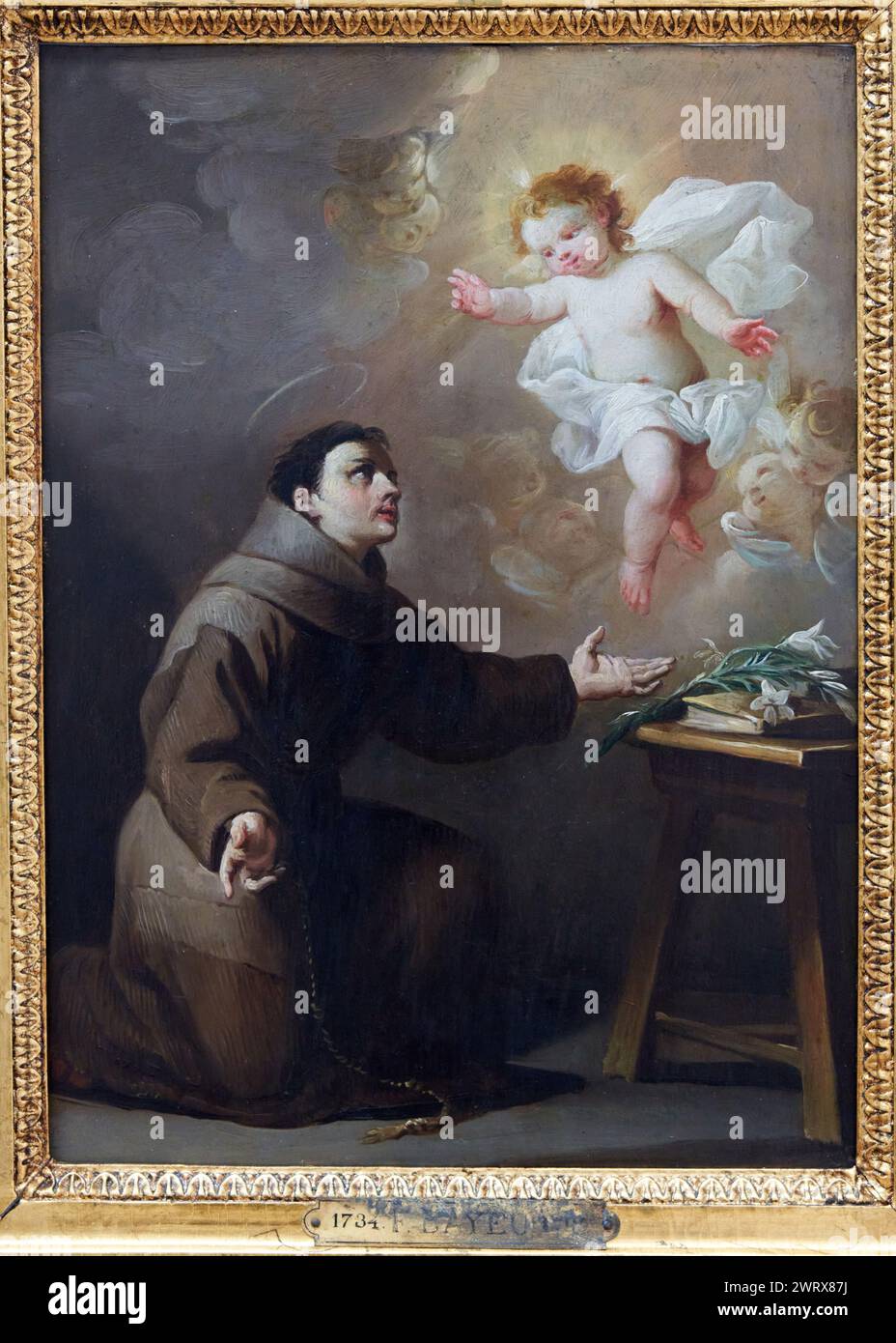 Ramón Bayeu y Subías, (Saragosse, 1744 - Aranjuez, Madrid, 1793), vision de Saint Antoine de Padoue, vers 1780 - 1783, Musée des Beaux-Arts, Museo Bellas A Banque D'Images