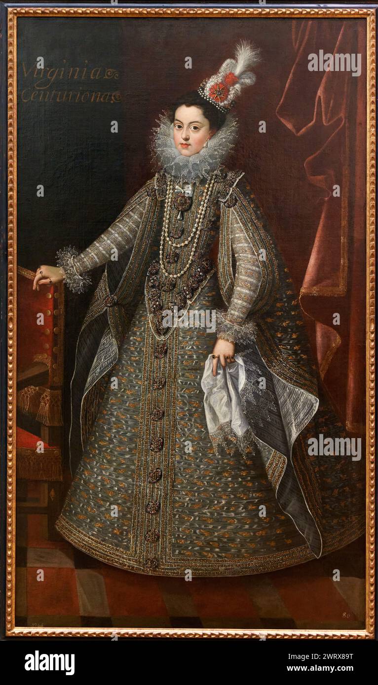Attribué à Bartolomé González, (Valladolid, vers 1583-Madrid, 1627), Princesse Isabel de Borbón, future reine d'Espagne, 1615-1616, Musée des Beaux-Arts Banque D'Images