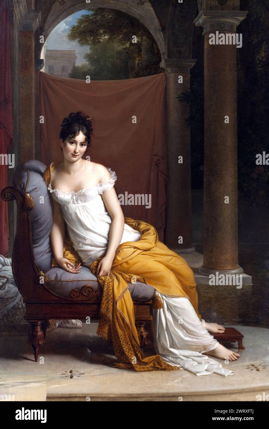 Juliette Récamier Jeanne Françoise Julie Adélaïde Récamier (1777 - 1849), connue sous le nom de Juliette, une socialite française. Portrait par Baron Gérard Banque D'Images