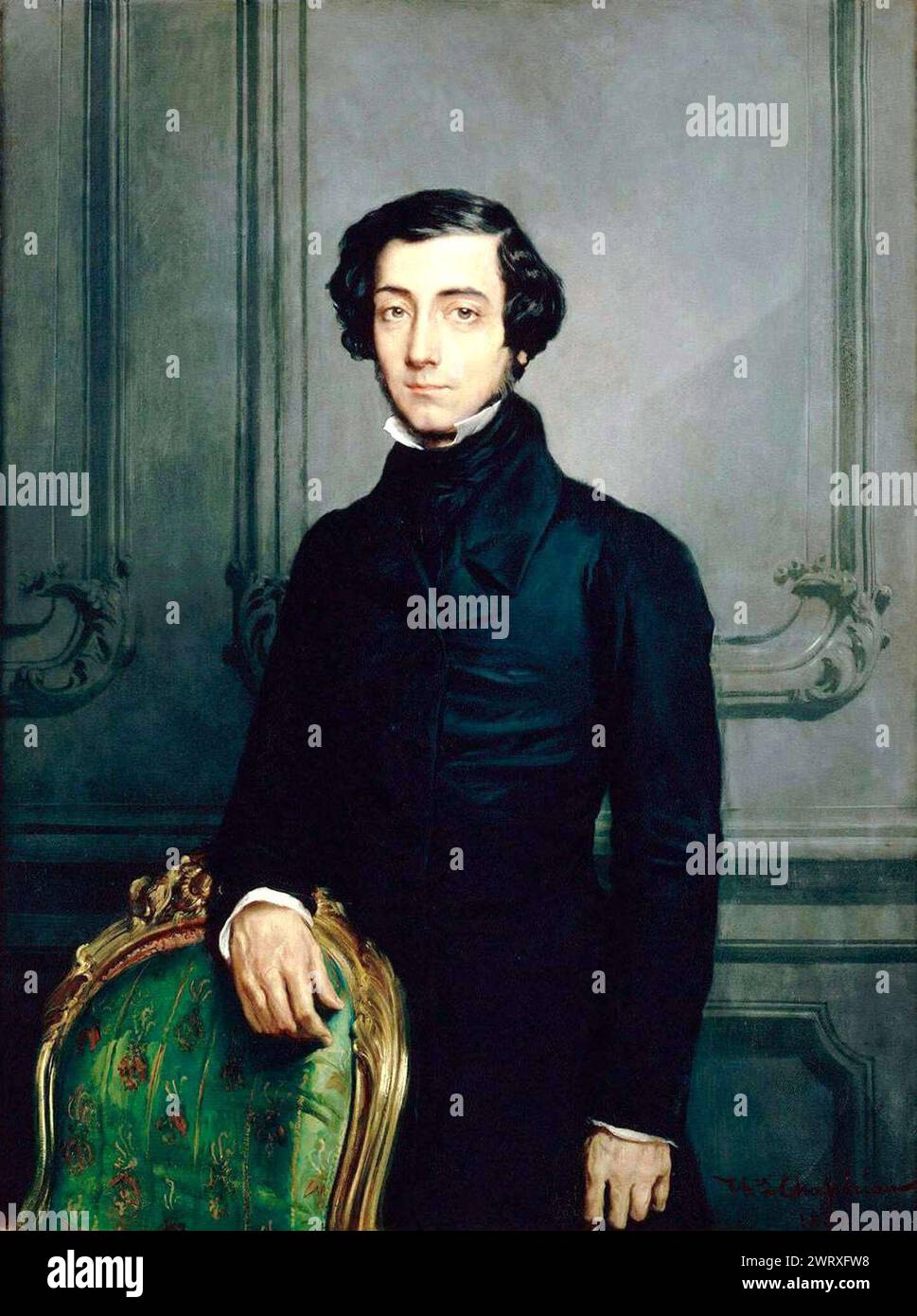 Alexis de Tocqueville, Alexis Charles Henri Clérel, comte de Tocqueville (1805 – 1859), Tocqueville, aristocrate, diplomate, philosophe, et historien. Banque D'Images