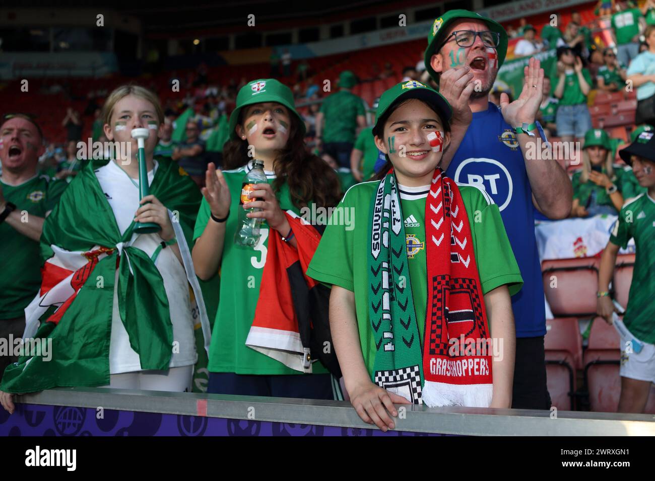 Irlande du Nord - Norvège UEFA Women's Euro St Mary's Stadium, Southampton Banque D'Images