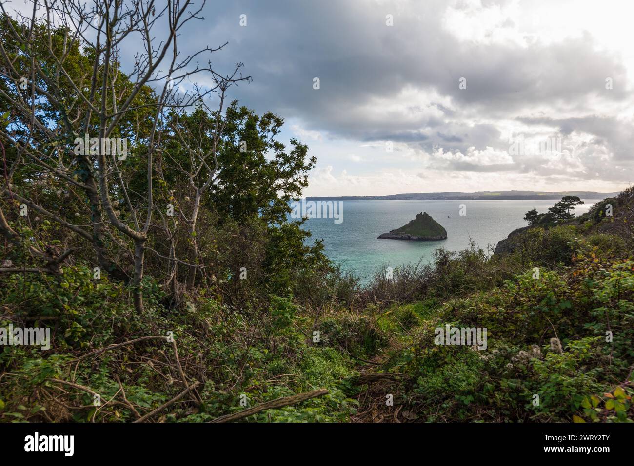 Belle vue à Thatcher point, Torquay, Devon Banque D'Images