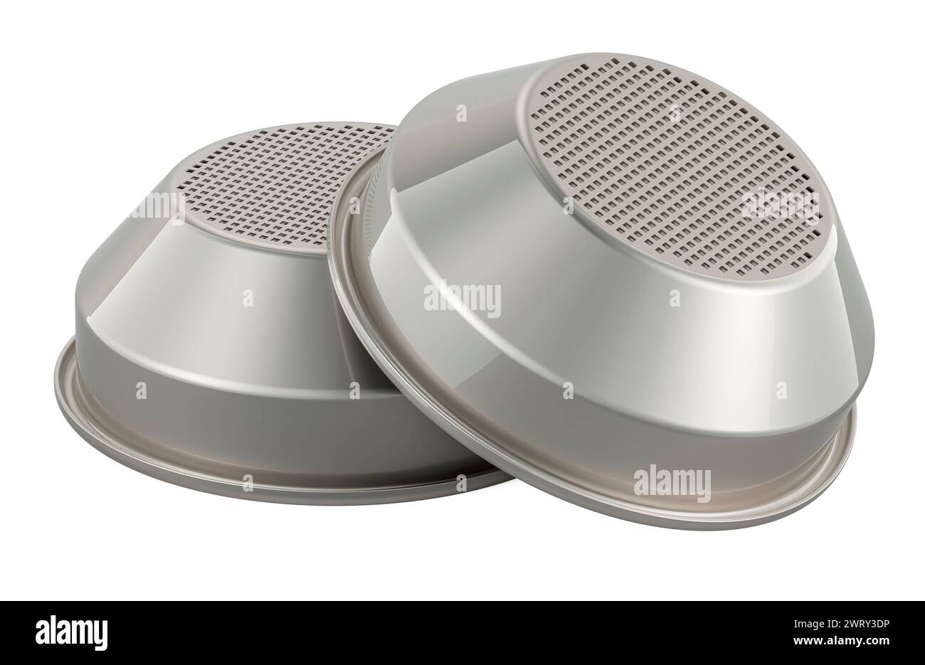 Panier à café filtre pour espresso, panier à filtre. Rendu 3D isolé sur fond blanc Banque D'Images