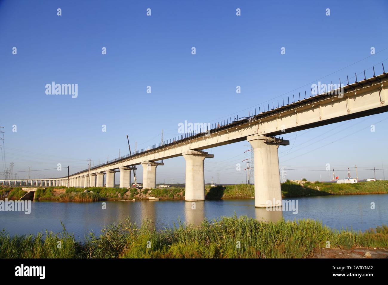 Structure en béton pour pont surélevé Banque D'Images