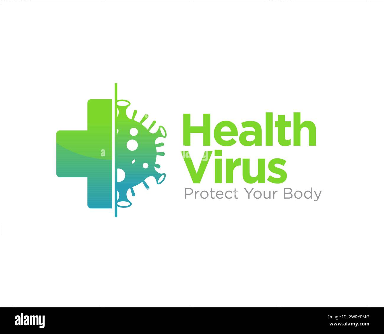 cross health avec des conceptions de logo de virus pour le service médical et de recherche Illustration de Vecteur