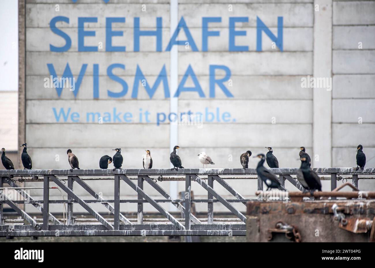 Blick auf den Seehafen Wismar. WISMAR *** vue du port de Wismar WISMAR Copyright : FrankxHormannx/xnordlicht Banque D'Images