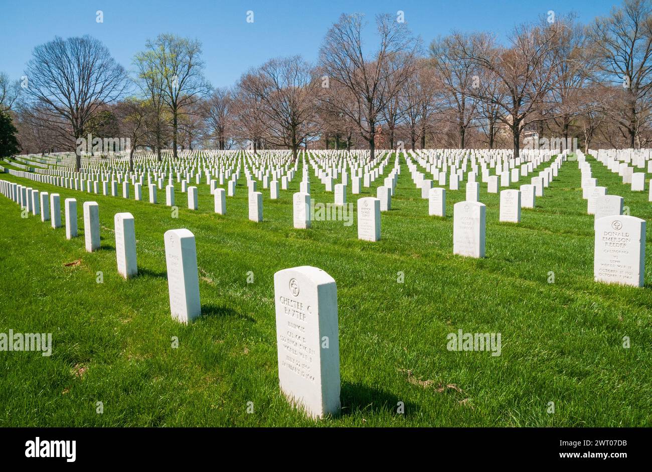 Cimetière national d'Arlington, système de cimetière national des États-Unis dans le comté d'Arlington, Virginie, États-Unis Banque D'Images