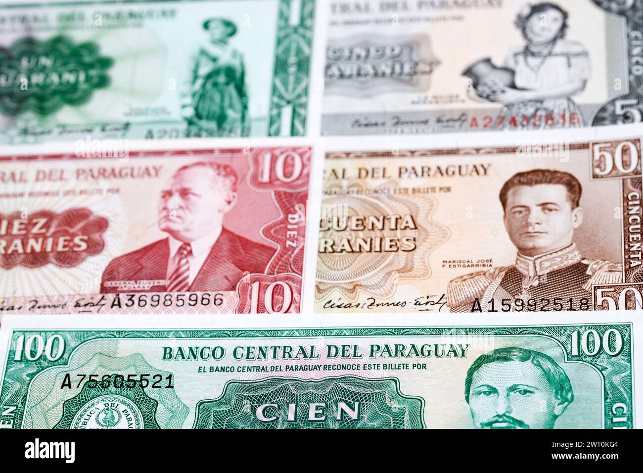 Paraguayan Money - guarani une formation professionnelle Banque D'Images