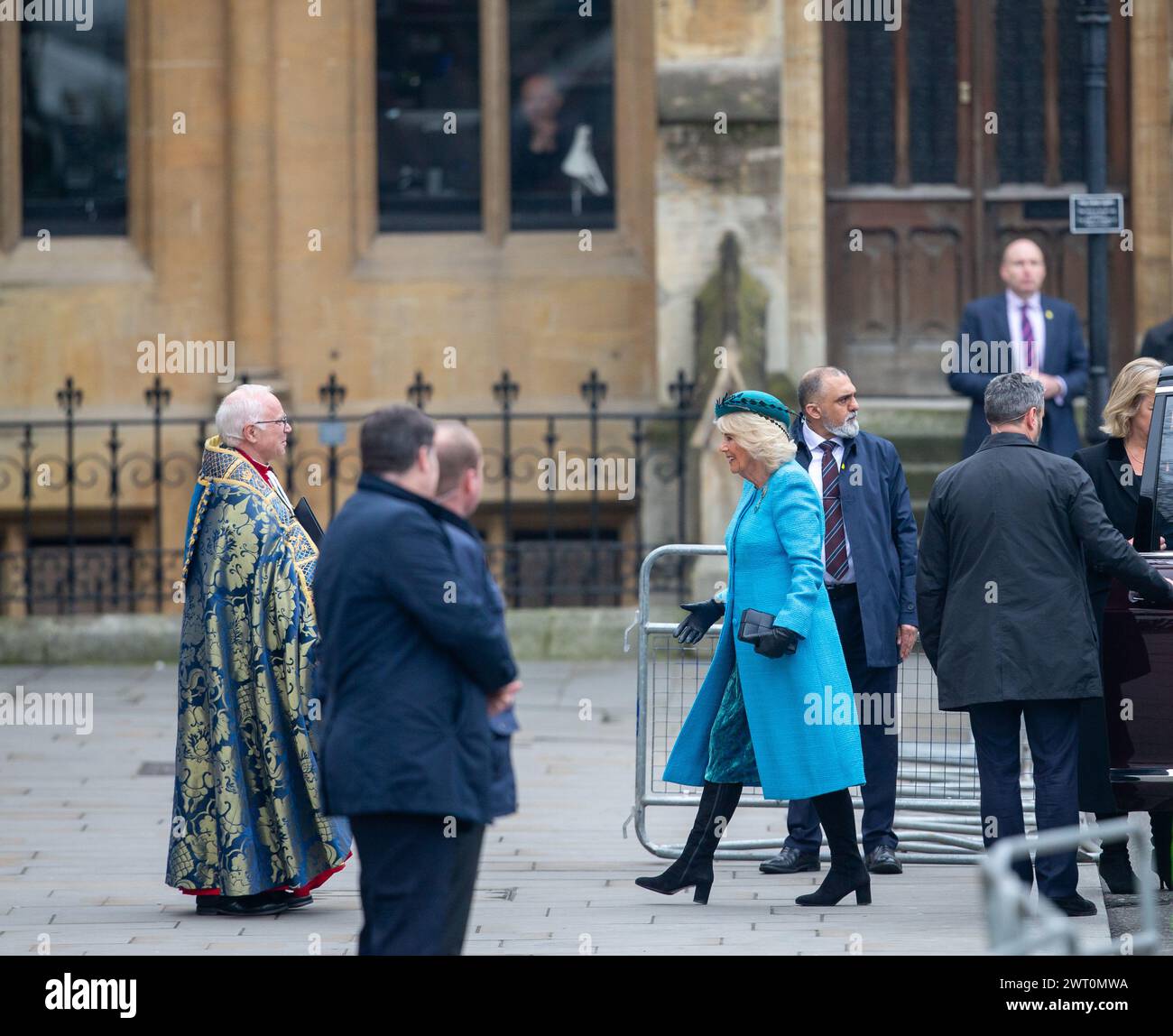 Londres, Royaume-Uni. 11 mars 2024 Reine Camillia au Commonwealth Day Service à l'abbaye de Westminster qui a eu lieu depuis 1972 et célèbre th Banque D'Images