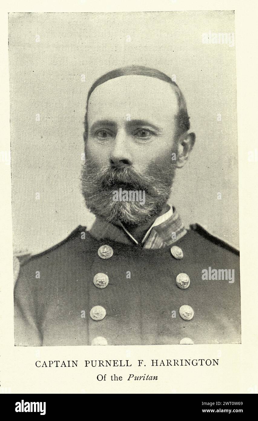 Vintage Picture Capitaine de la marine américaine de Purnell F. Harrington, a servi dans la guerre hispano-américaine Banque D'Images