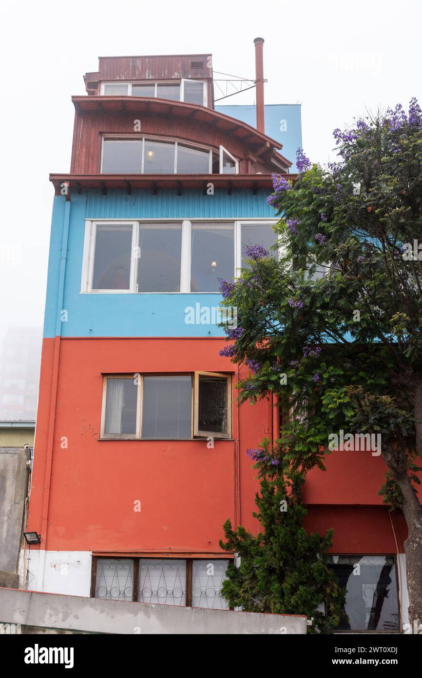 Belle vue sur la Sebastiana (Pablo Neruda's House Museum) Banque D'Images