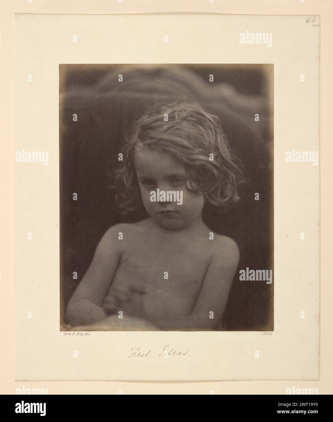 Premières idées. Julia Margaret Cameron, photographe (britannique, née en Inde, 1815 - 1879) 1865 inscription : titrée, datée et inscrite sur le recto à l'encre 'eau douce'. Banque D'Images