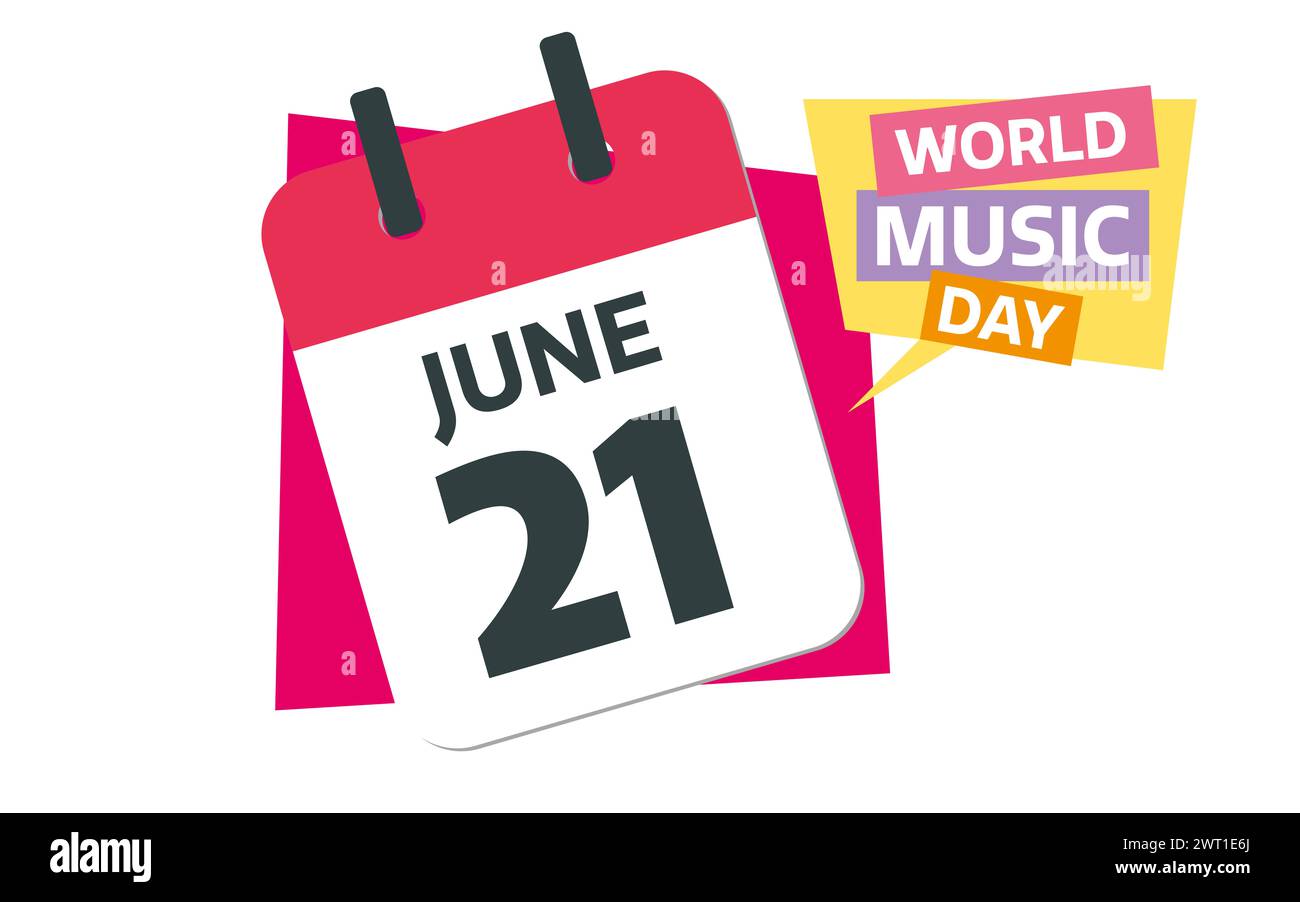 Fête mondiale de la musique - date du 21 juin Banque D'Images