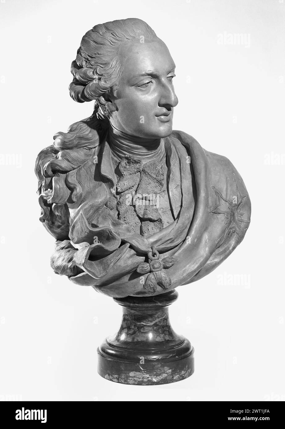 Buste du prince de Condé (1736 - 1818). Faux de Jean-Jacques Caffieri (français, 1725 - 1792) XIXe siècle Banque D'Images