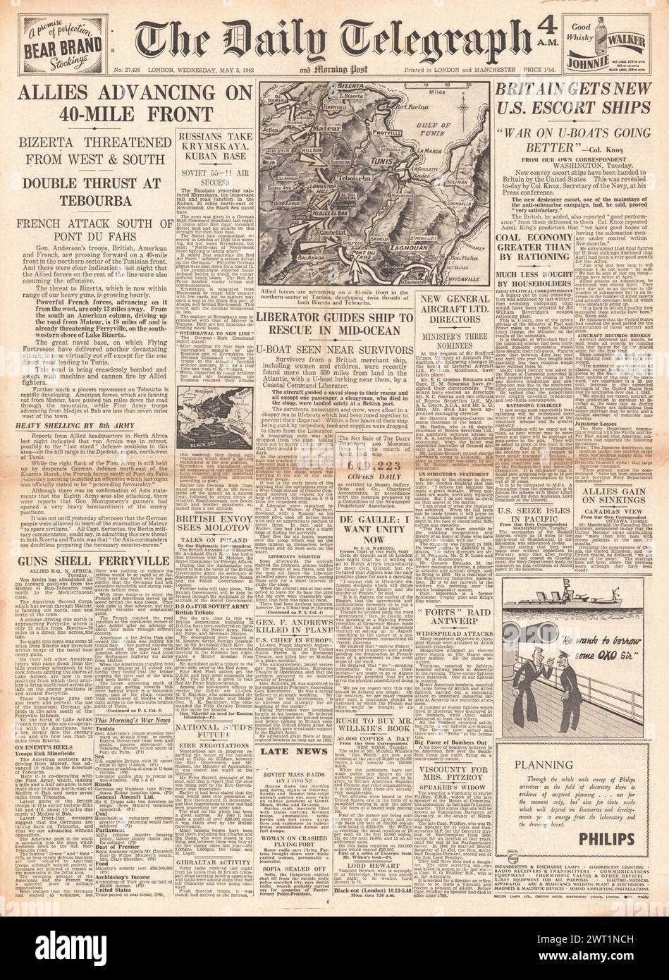 Daily telegraph 1943 Banque de photographies et d’images à haute ...