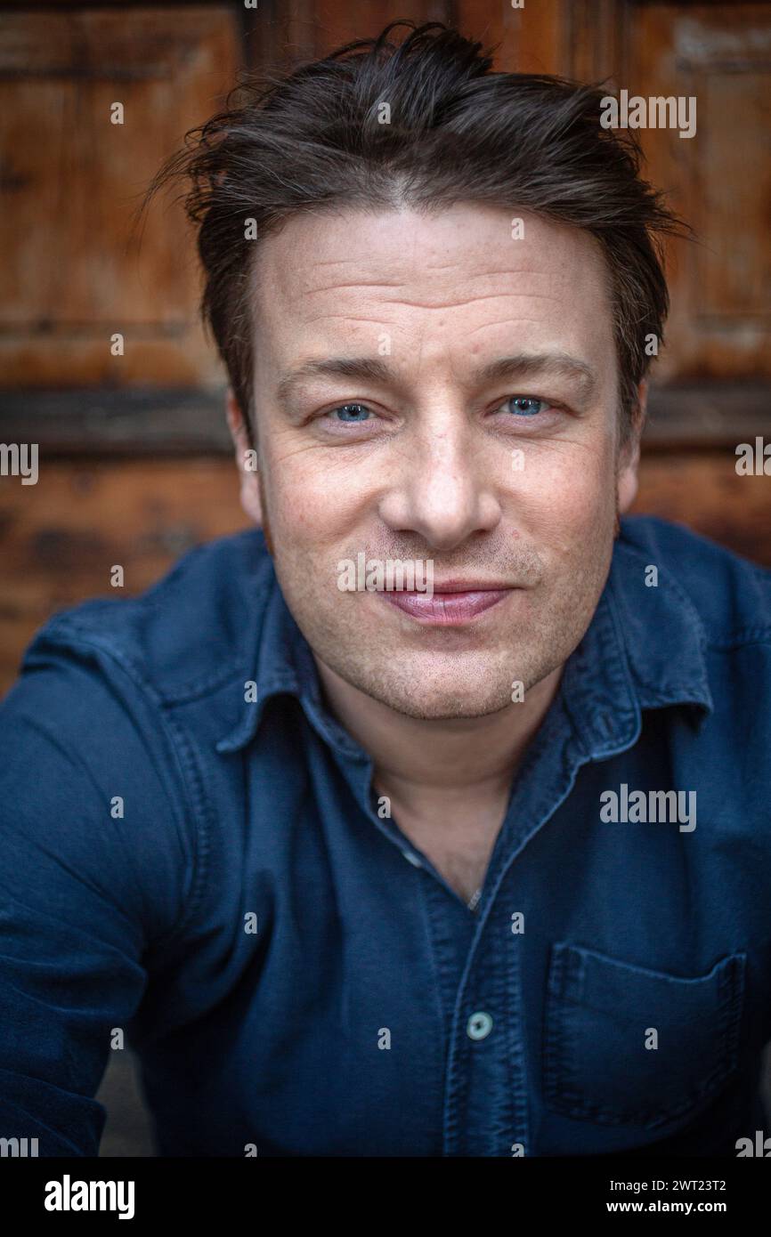 Portrait de Jamie Oliver Banque D'Images Portrait de Jamie Oliver Banque D'Images
