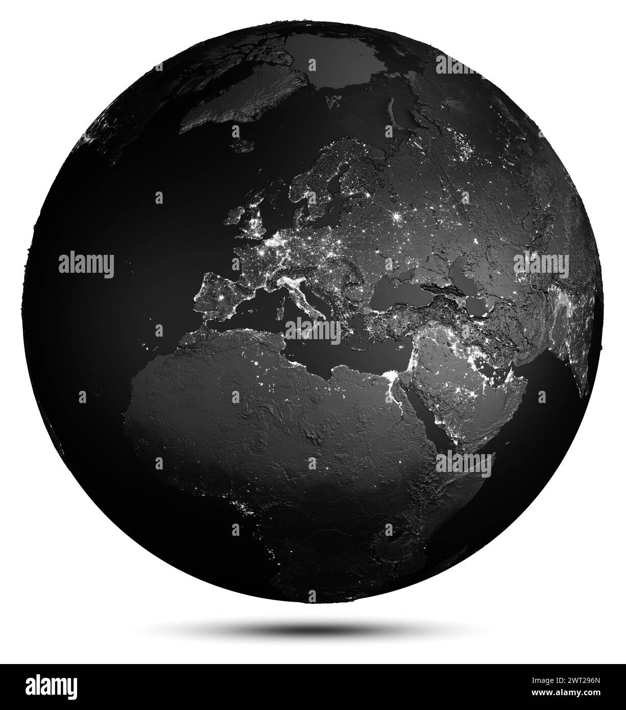 Terre, planète - monde du globe. Éléments de cette image fournis par la NASA. rendu 3d. Banque D'Images