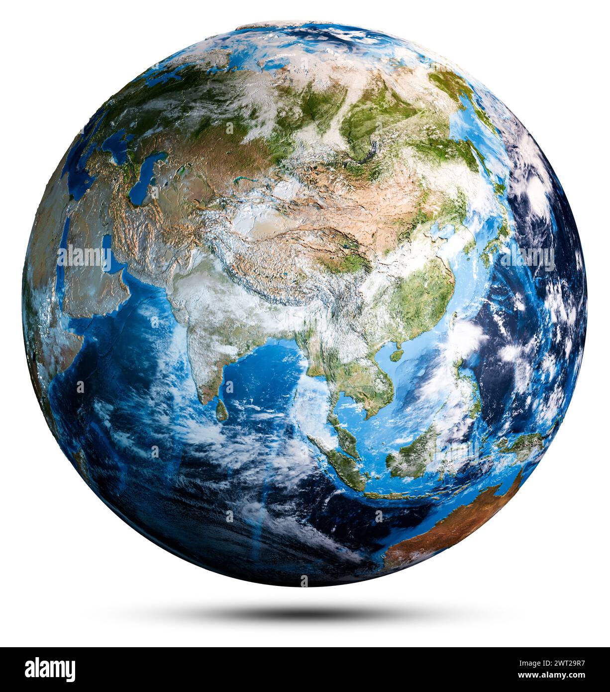 Carte du monde planète Terre. Éléments de cette image fournis par la NASA. 3d rendu Banque D'Images
