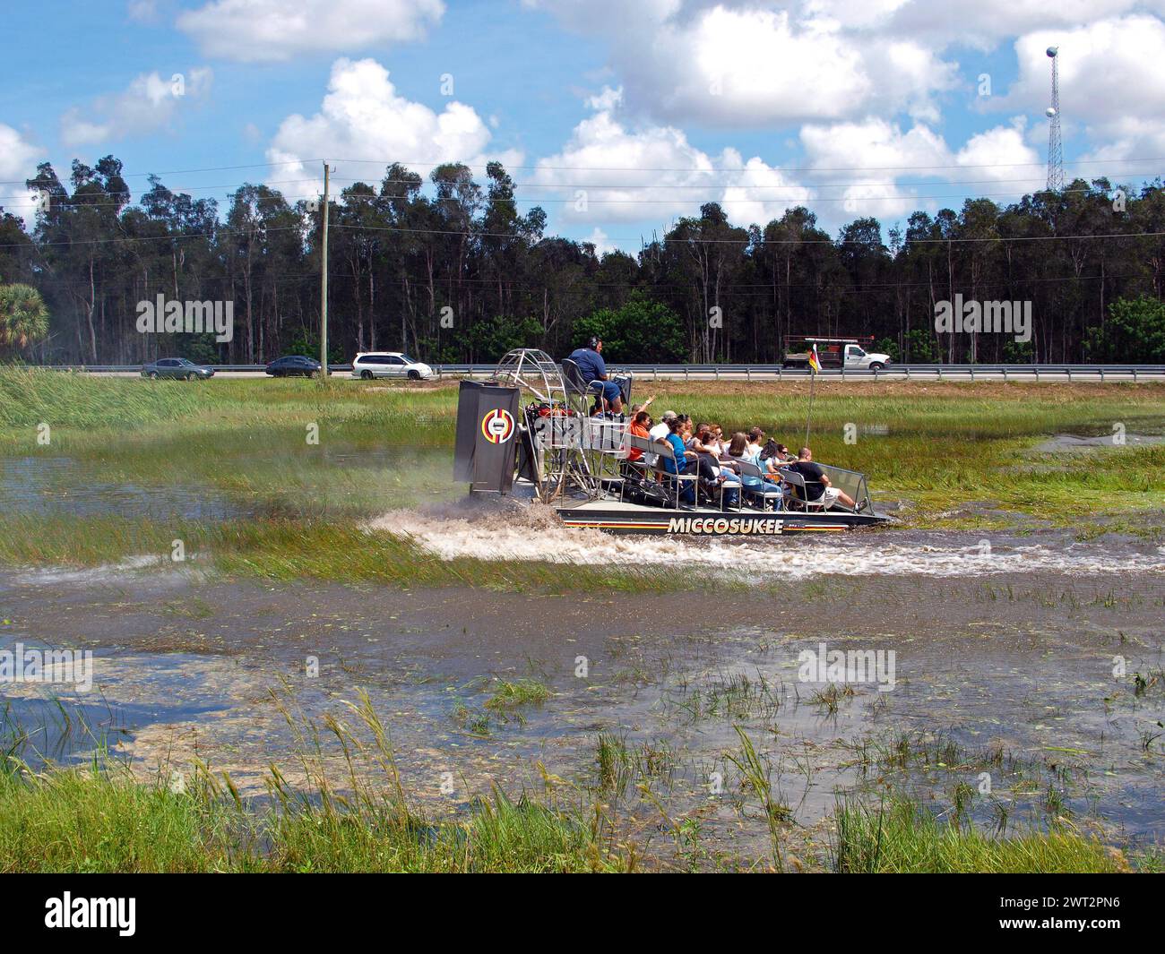 Miami, Floride, États-Unis - 29 septembre 2012 : excursion en hydroglisseur Miccosukee. Banque D'Images