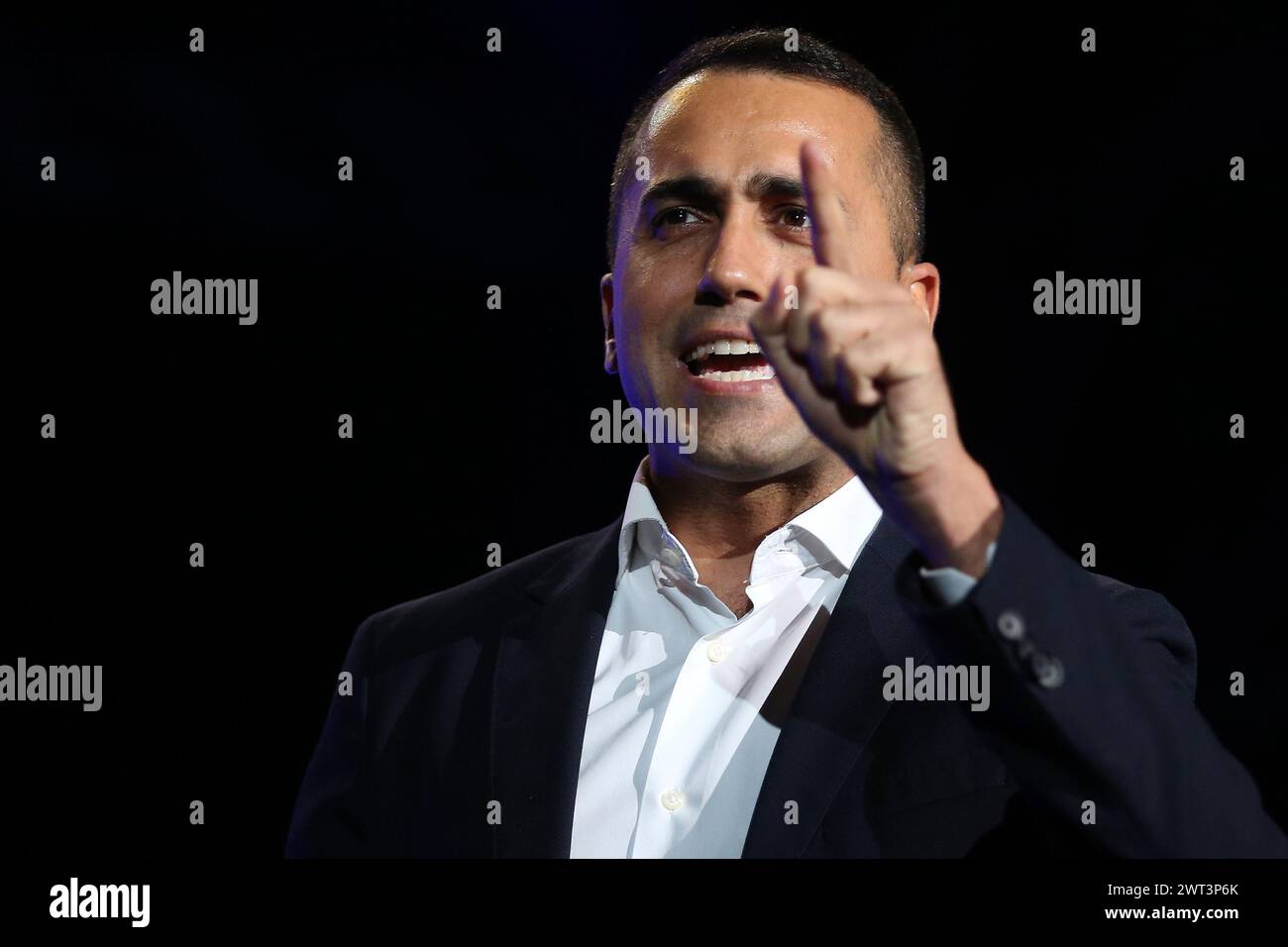 Le politicien Luigi Di Maio, leader du mouvement 5 étoiles, lors de l'événement 5 étoiles Italie. Banque D'Images