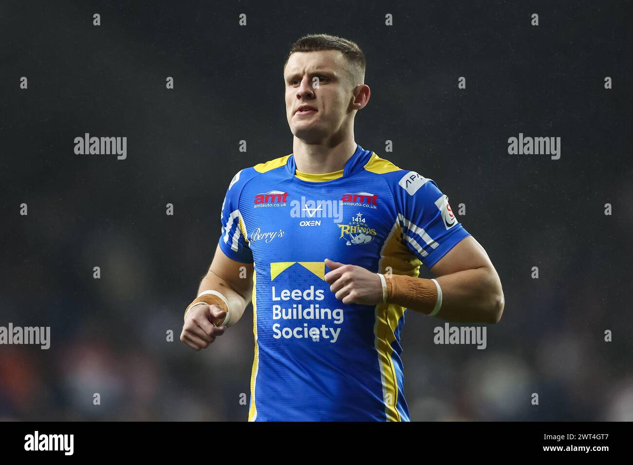 Ash Handley de Leeds Rhinos lors du match de la Betfred Super League Round 5 Leeds Rhinos vs St Helens au Headingley Stadium, Leeds, Royaume-Uni, 15 mars 2024 (photo de Mark Cosgrove/News images) Banque D'Images