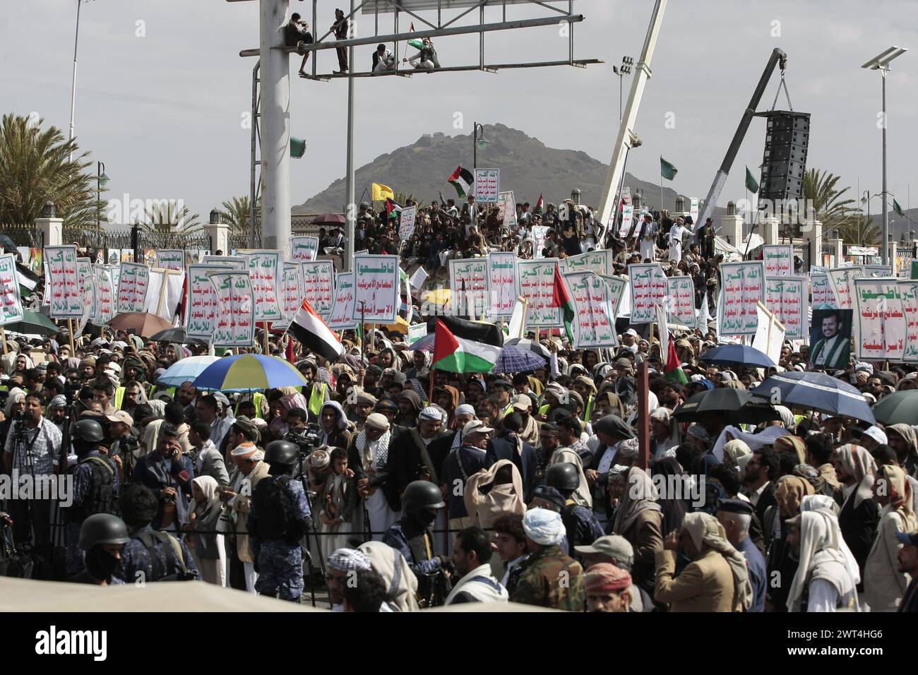 Sanaa, Yémen. 15 mars 2024. YÉMEN HOUTHIS USA ISRAEL CONFLICT Credit : Hamza Ali/Alamy Live News Banque D'Images