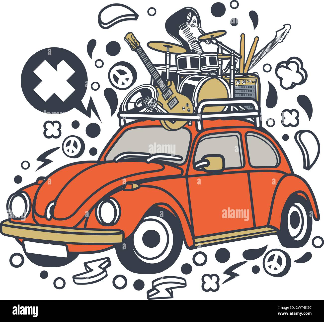 Libérez votre esprit créatif avec notre T-shirt Graphics Design Art, une pièce incontournable pour tout amateur d'art, designer ou penseur créatif. Ce T-shirt l'est Illustration de Vecteur