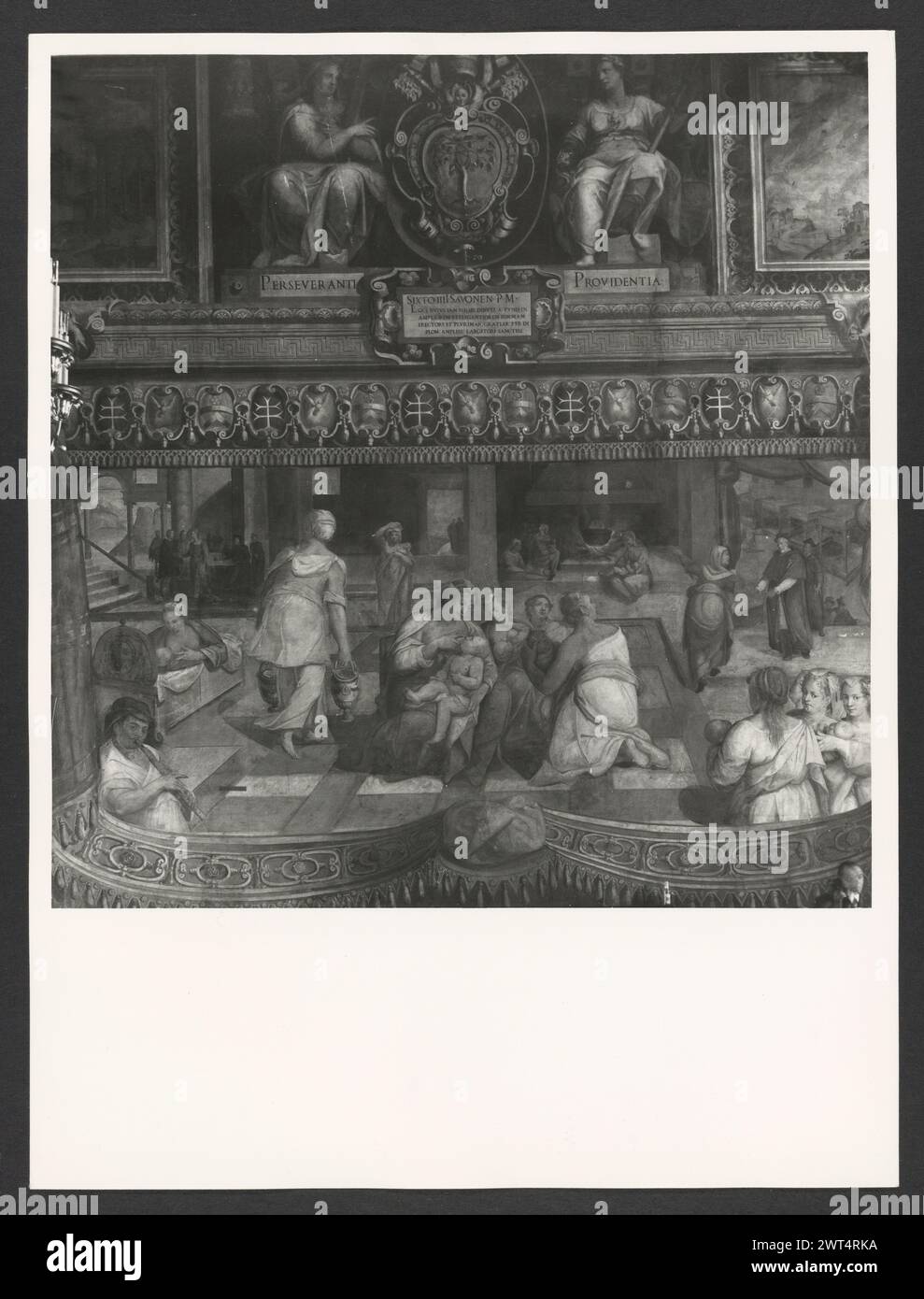 Lazio Roma Rome Palazzo del Commendatore2. Hutzel, Max 1960-1990 Post-médiéval : architecture, sculpture architecturale, sculpture, fresque. Notes de l'objet : le palazzo est le siège du président de l'hôpital de Borgo S. Spirito ; construit entre 1567-71 après la conception de Nanni di Baccio Bigio ; façade linéaire ; horloge fantastique de 1827. Hôpital a été fondé en 1198 par le pape Inncenzo III. Fresques dans les salons, environ 1 000 mètres carrés. 53 négatifs ont déjà été classés. Photographe et érudit d'origine allemande Max Hutzel (1911-1988) photographié en Italie du début des années 1960 jusqu'à sa mort. Banque D'Images
