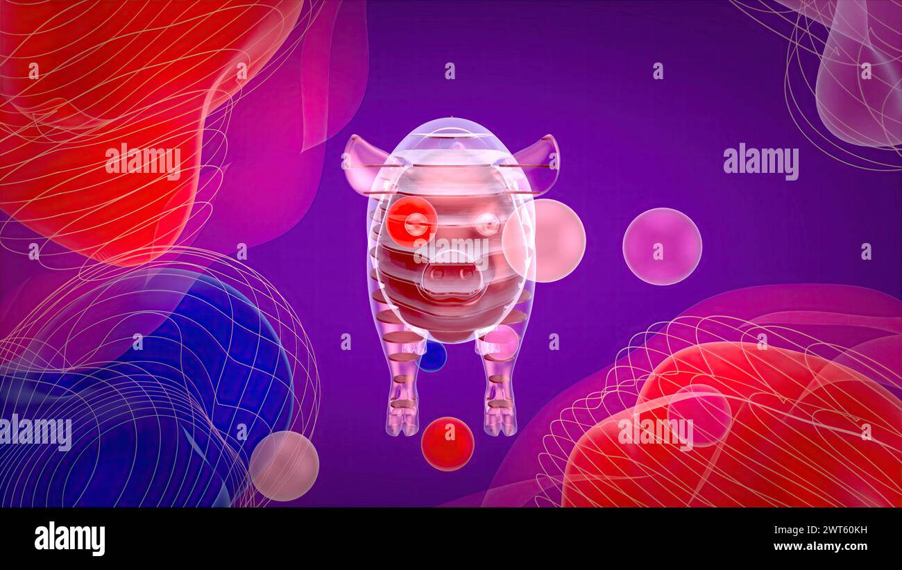Cochon, illustration. Banque D'Images Cochon, illustration. Banque D'Images