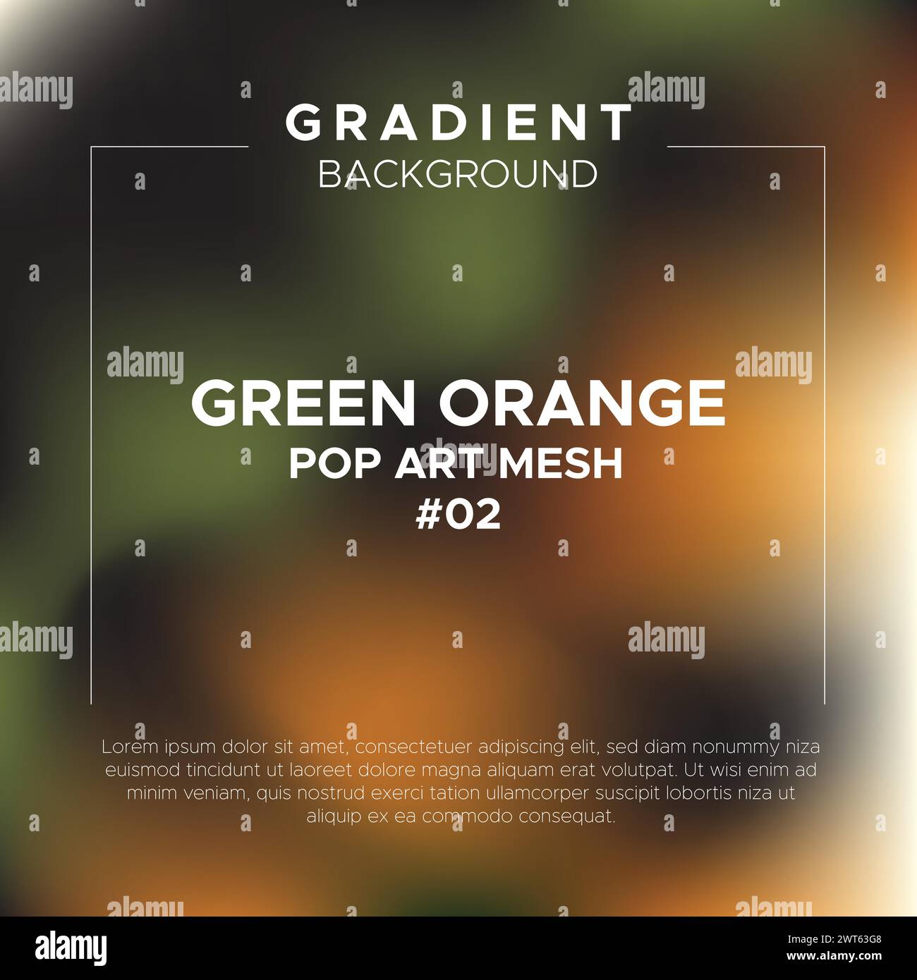 Dégradé flou vert orange fond abstrait Illustration de Vecteur