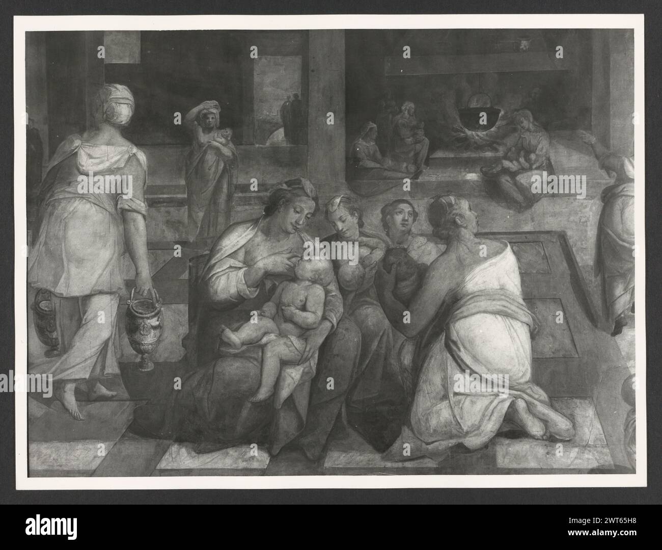Lazio Roma Rome Palazzo del Commendatore4. Hutzel, Max 1960-1990 Post-médiéval : architecture, sculpture architecturale, sculpture, fresque. Notes de l'objet : le palazzo est le siège du président de l'hôpital de Borgo S. Spirito ; construit entre 1567-71 après la conception de Nanni di Baccio Bigio ; façade linéaire ; horloge fantastique de 1827. Hôpital a été fondé en 1198 par le pape Inncenzo III. Fresques dans les salons, environ 1 000 mètres carrés. 53 négatifs ont déjà été classés. Photographe et érudit d'origine allemande Max Hutzel (1911-1988) photographié en Italie du début des années 1960 jusqu'à sa mort. Banque D'Images